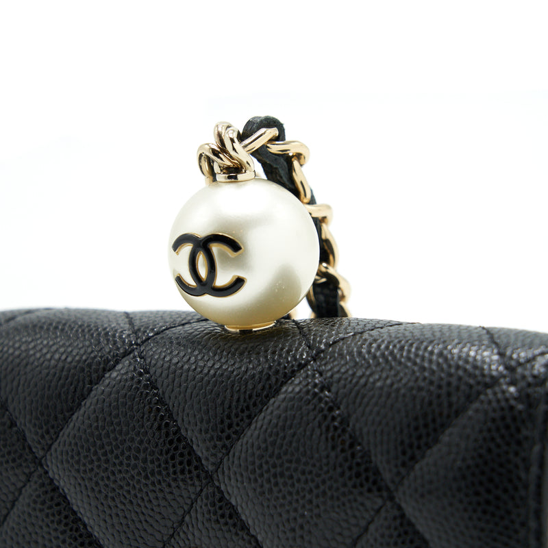 Chanel Flap Coin Purse with Chain Black Caviar LGHW