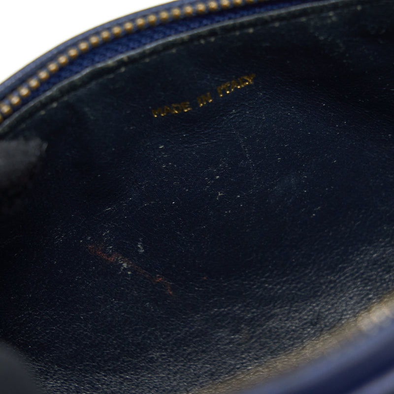 Chanel Vintage Barrel Bag Lambskin Navy GHW