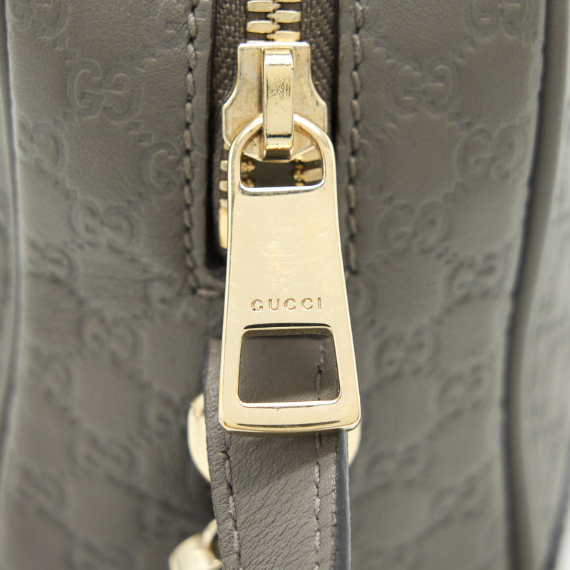 Gucci Guccissima Crossbody Bag Grey LGHW