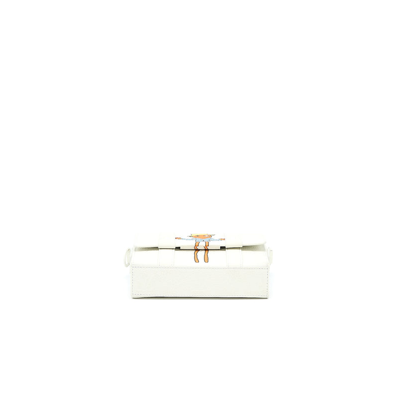 Louis Vuitton Scarecrow Printed Flap Bag Calfskin White with White Hardware