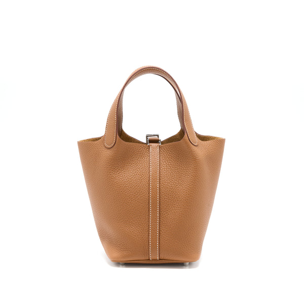 Hermes Picotin 18 Lock Bag Clemence Gold SHW Stamp Z