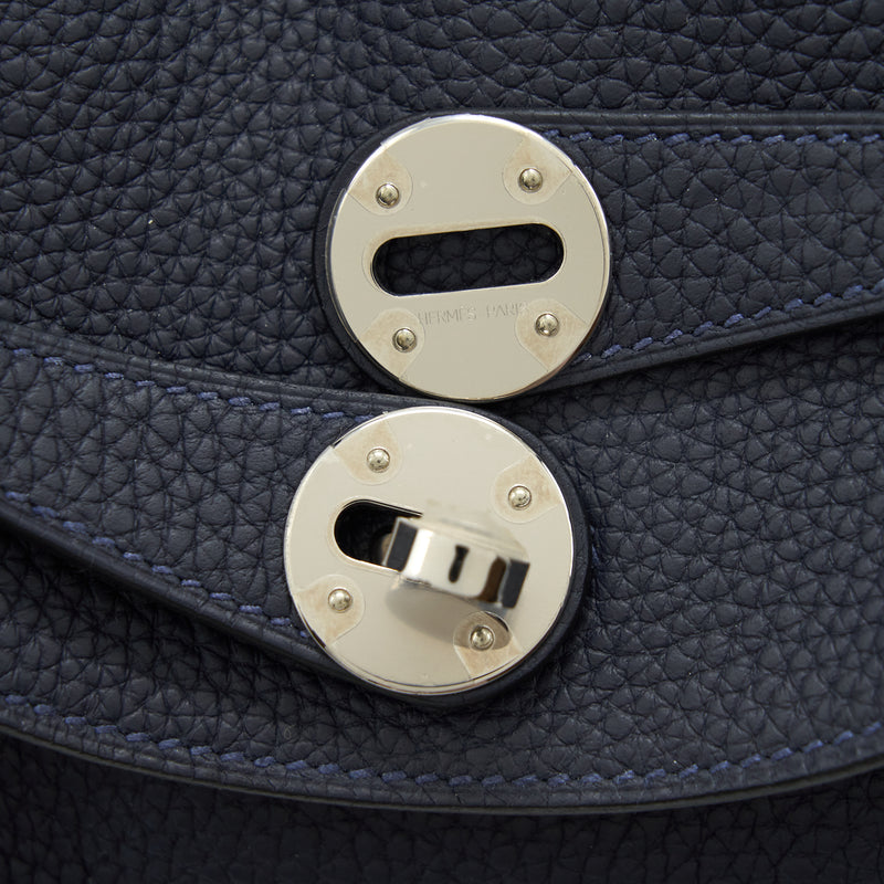 Hermes Lindy 26 Clemence Blue Nuit SHW Stamp D