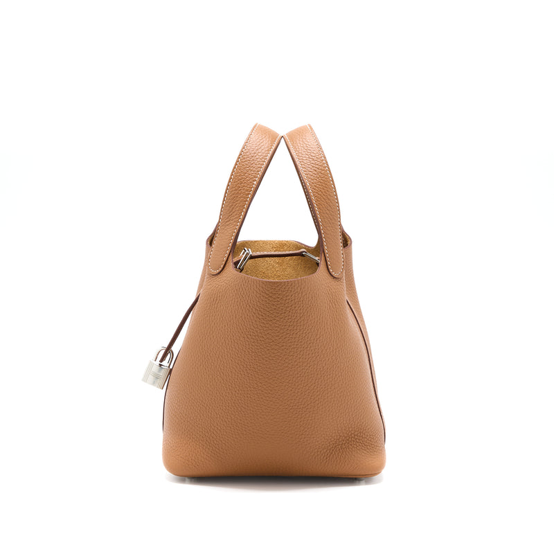 Hermes Picotin 18 Lock Bag Clemence Gold SHW Stamp Z