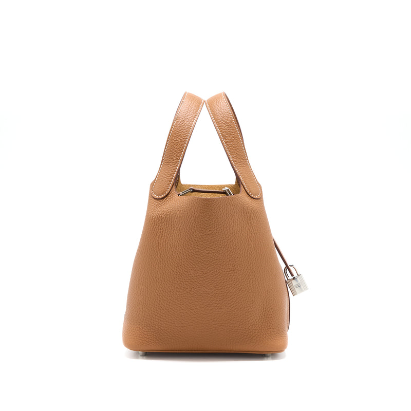 Hermes Picotin 18 Lock Bag Clemence Gold SHW Stamp Z