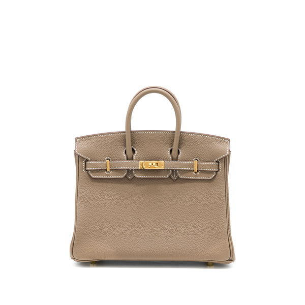 Hermes Kelly 25 Sellier Ostrich 80 Gris Perle GHW Stamp Z