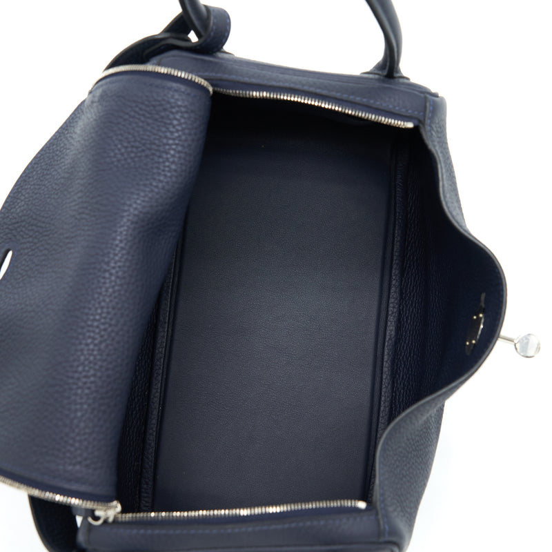 Hermes Lindy 26 Clemence Blue Nuit SHW Stamp D