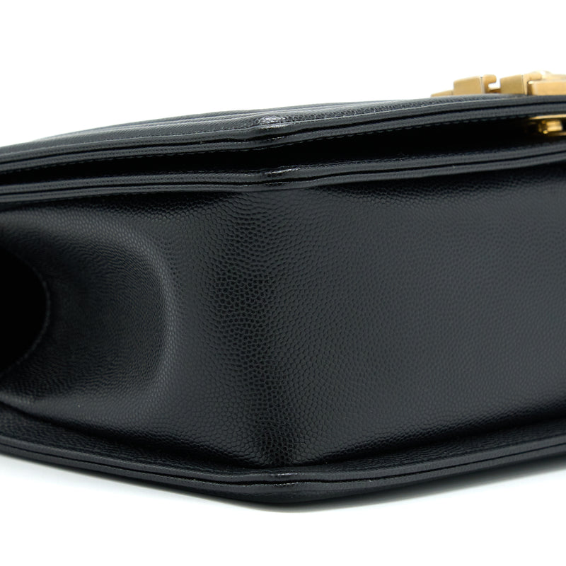 Chanel Medium Boy Bag Caviar Black Brushed GHW