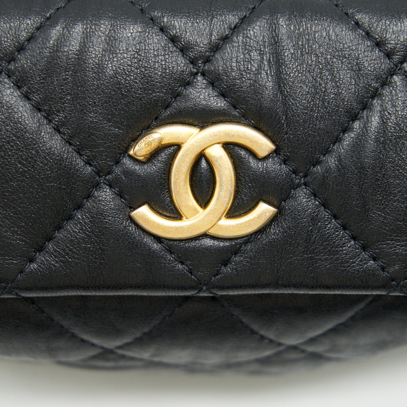 Chanel Small CC Wrapped Strap Bag Crumpled Lambskin