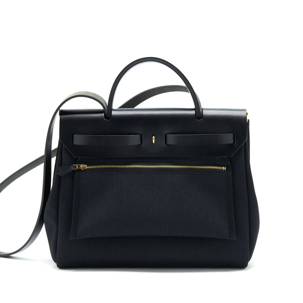 Hermes Herbag 31 Black GHW Stamp D