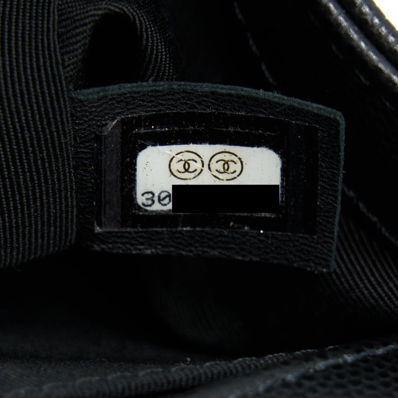 Chanel Medium Boy Bag Caviar Black Brushed GHW
