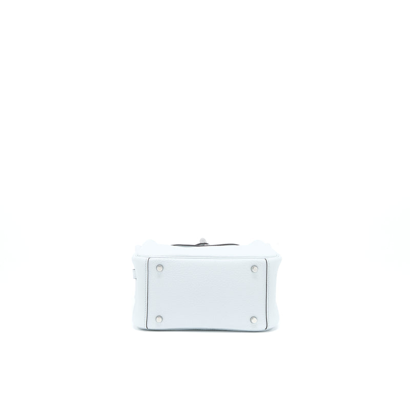 Hermes Mini Lindy Clemence Blue Pale SHW Stamp U