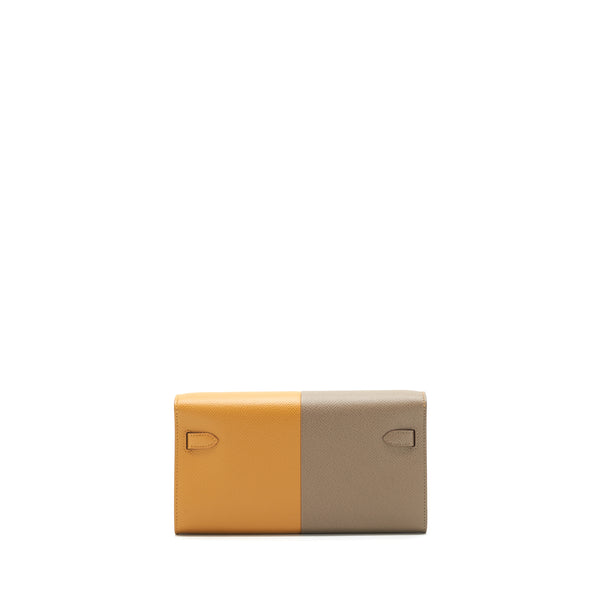 Hermes Classic Kelly to go Etoupe/ sesame/ Blue indigo SHW stamp Z