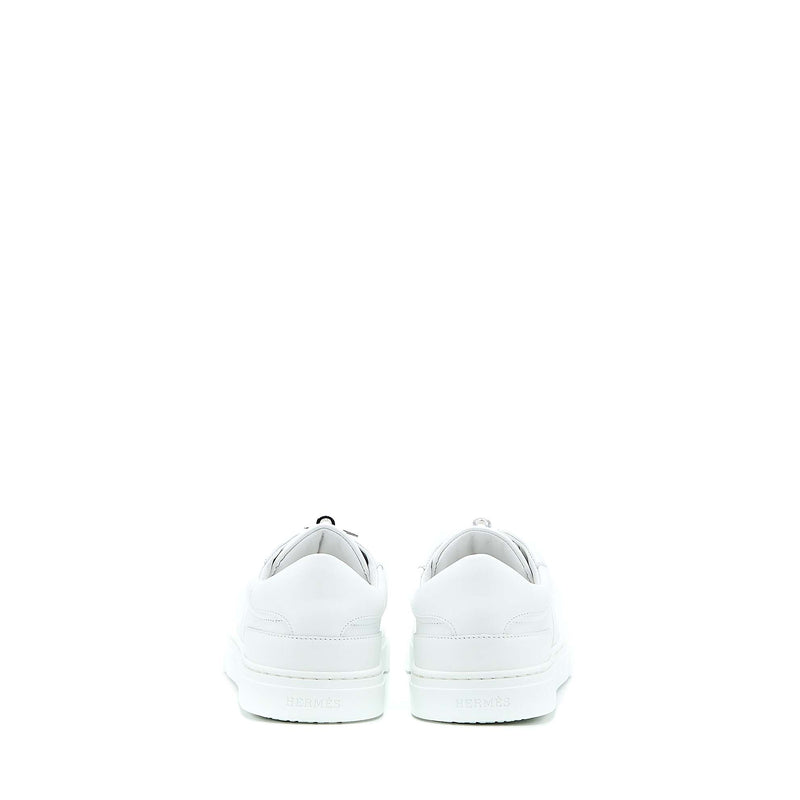 Hermes Size 37 Day Sneakers Calfskin White SHW