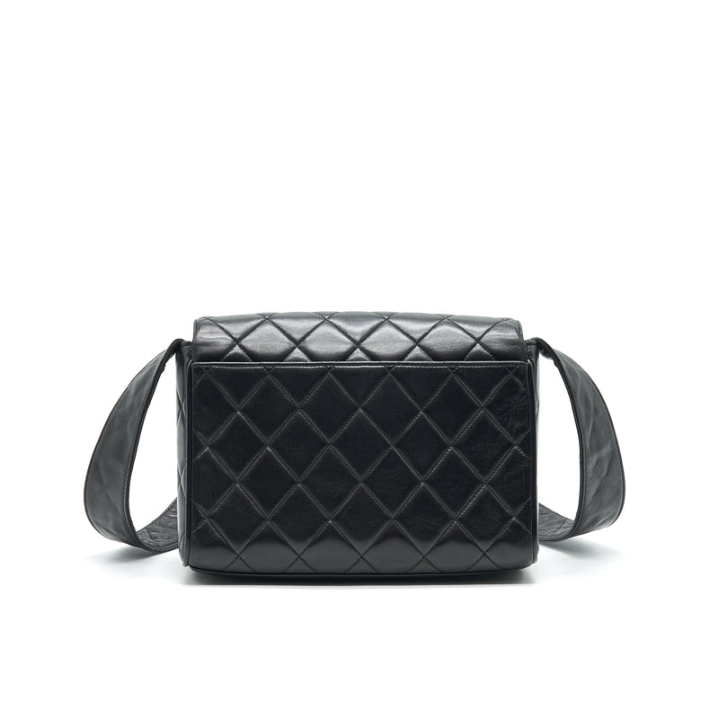 Chanel Vintage CC Logo Flap Bag with Strap So black