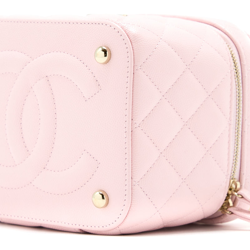 Chanel Small Quilted Vanity Case - Pink Handle Bags, Handbags