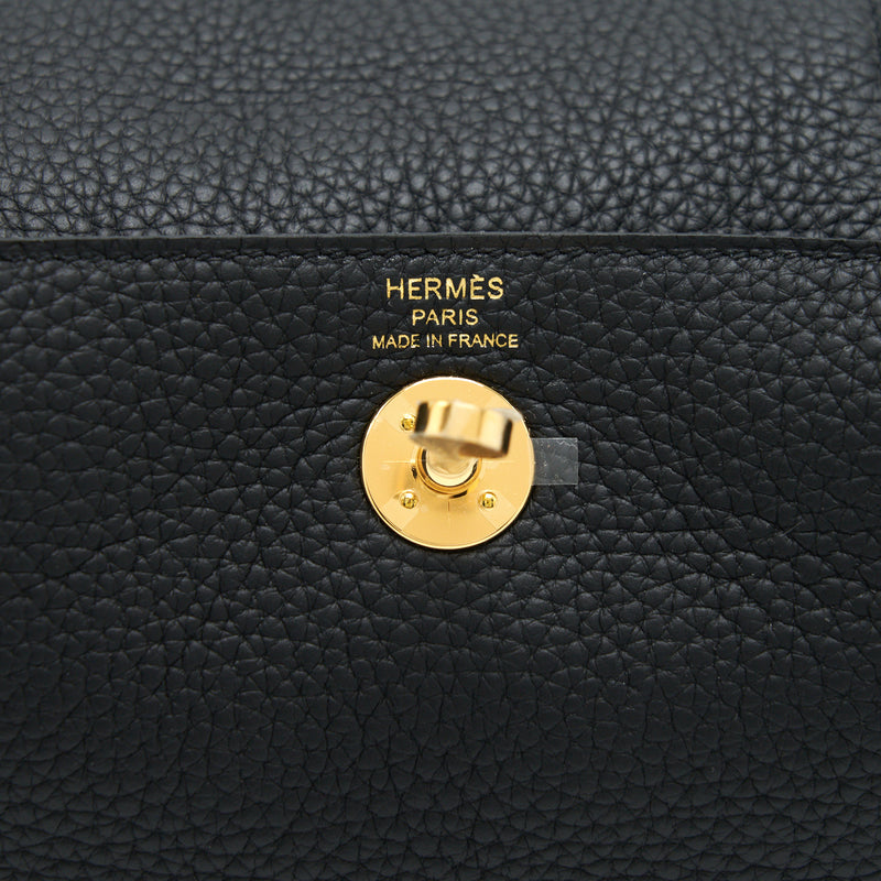 Hermes mini lindy black GHW stamp Z
