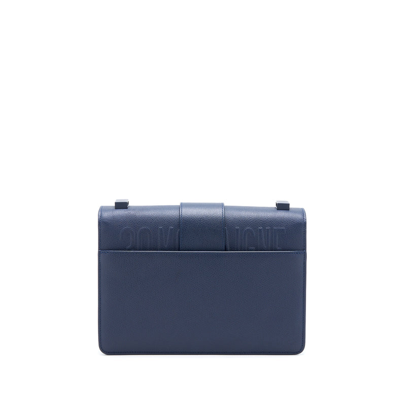 Dior Montaigne 30 Calfskin Navy With Black Hardware