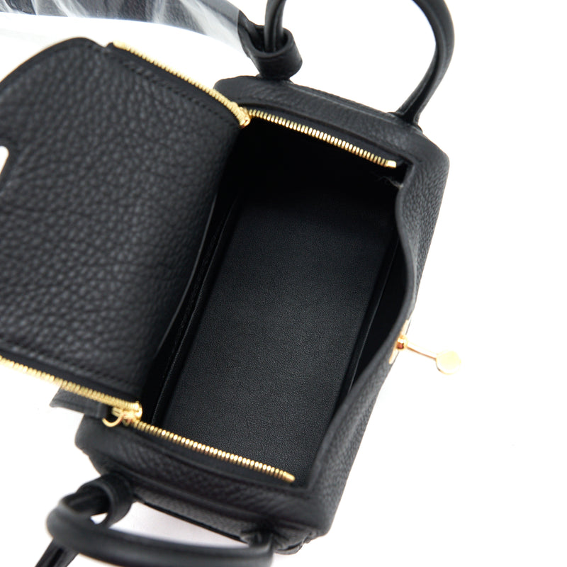 Hermes mini lindy black GHW stamp Z