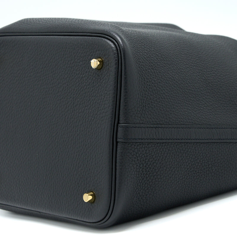 Hermes Picotin 22 Lock Bag Clemence Black GHW Stamp Z