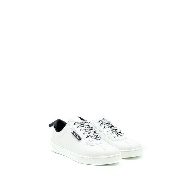 Chanel Size 37 Sneaker Letter Shoelace Calfskin Multicolour