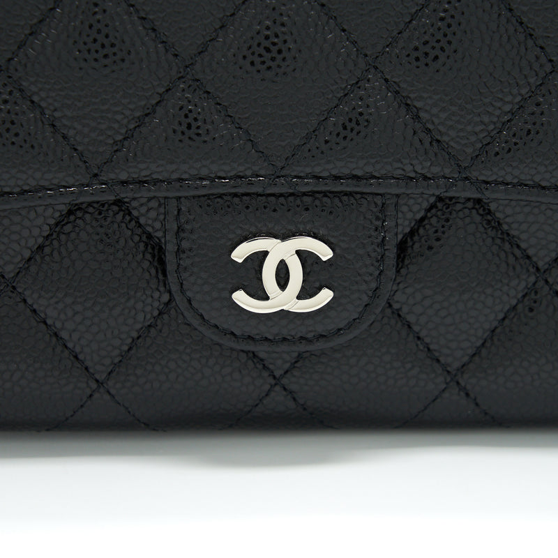 Chanel Flap Wallet Caviar Black SHW