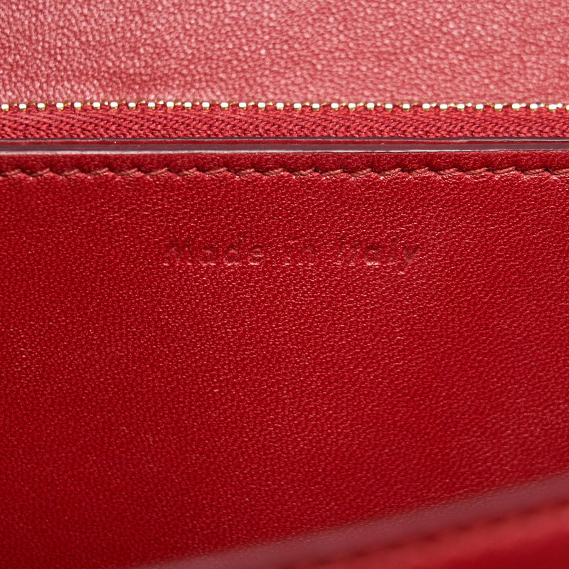 Celine Medium Classic Box Bag red GHW