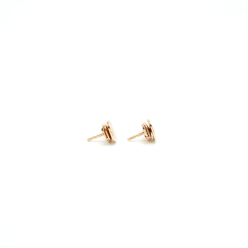 Hermes Ex- Libris Earrings, Very Small Model, Rose gold