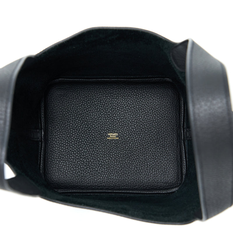 Hermes Picotin 22 Lock Bag Clemence Black GHW Stamp Z