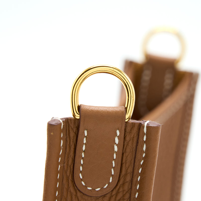 Hermes Mini Evelyne Clemence Gold GHW Stamp Z