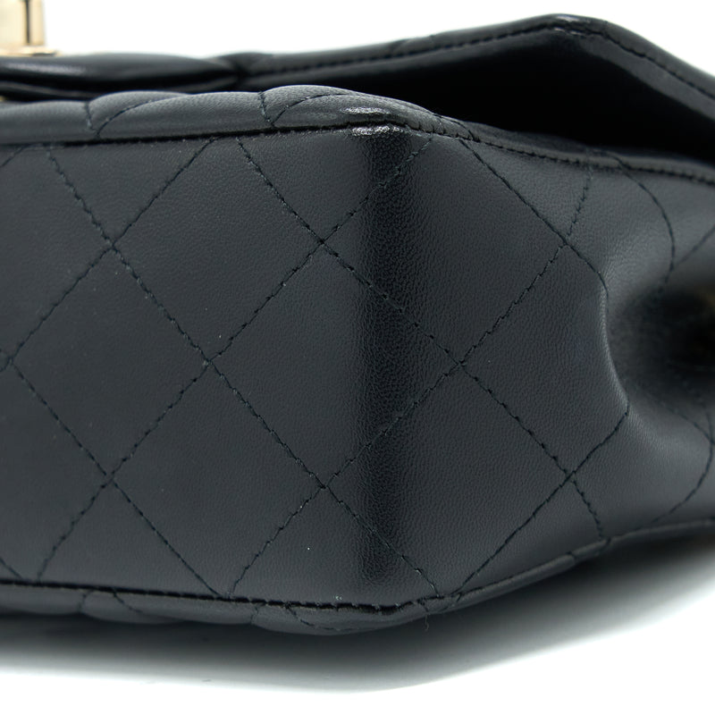 Chanel Mini Rectangular with Coco Bag Charm Limited Edition Lambskin Black LGHW