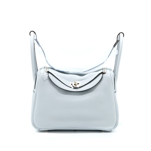 Hermes Lindy 26 Clemence Blue Pale SHW Stamp U