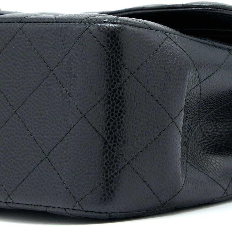 Chanel Classic Jumbo Double Flap Bag Caviar Black SHW