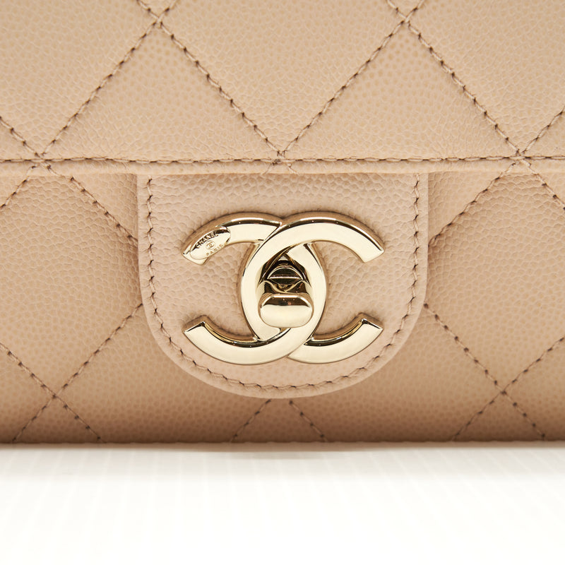 Chanel 21K Crossbody Bag Caviar Light Beige LGHW