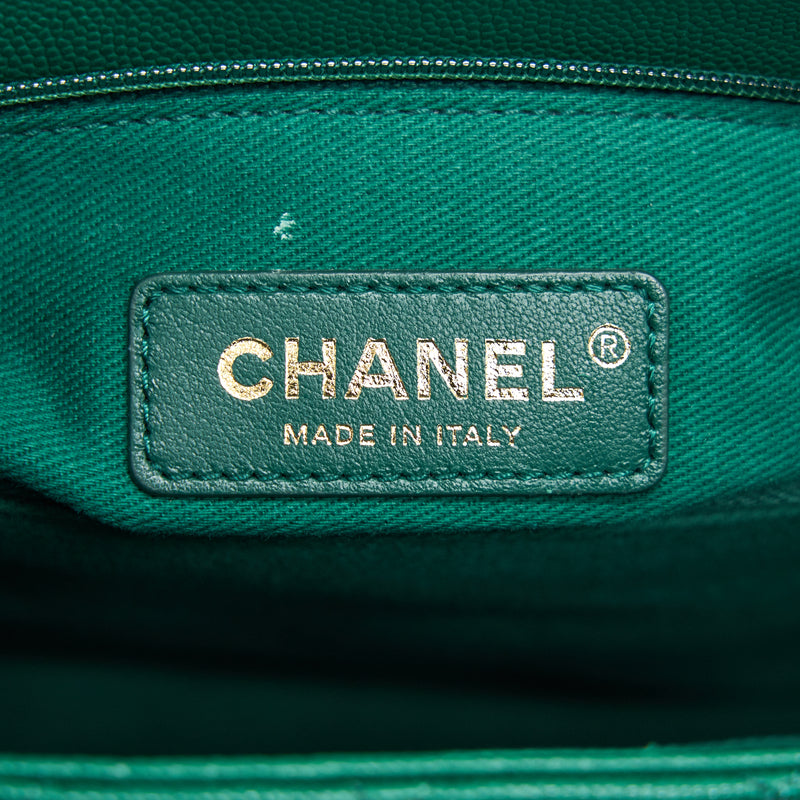 Chanel Cocohandle Flap Bag Medium Green with GHW