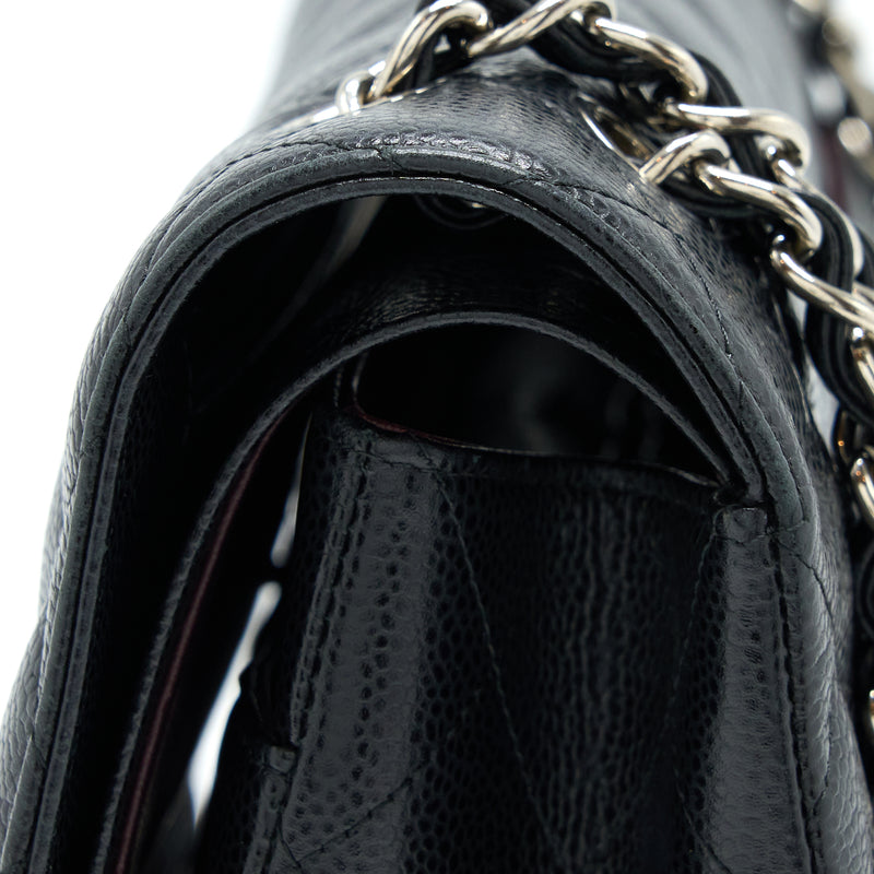 Chanel Classic Jumbo Double Flap Bag Caviar Black SHW