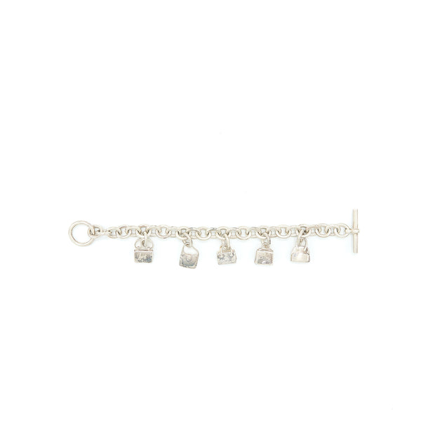 Hermes 5 Bags Amulette Bracelet Medium Model in Sterling Silver