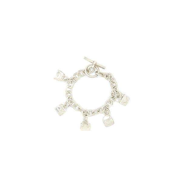 Hermes 5 Bags Amulette Bracelet Medium Model in Sterling Silver