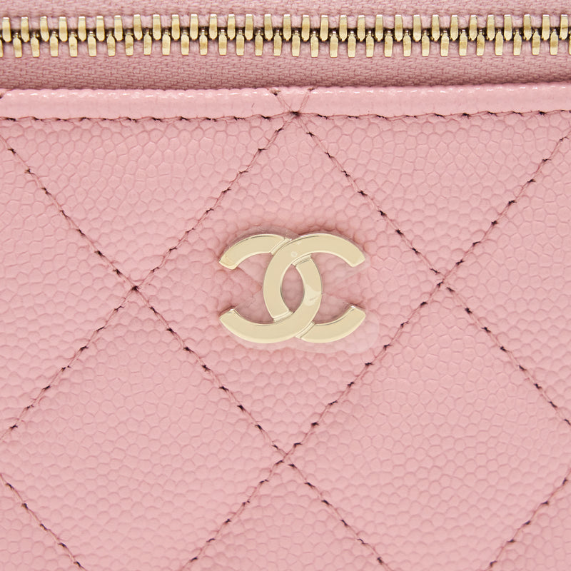 Chanel 22C Mini Vanity With Chain Caviar Pink LGHW