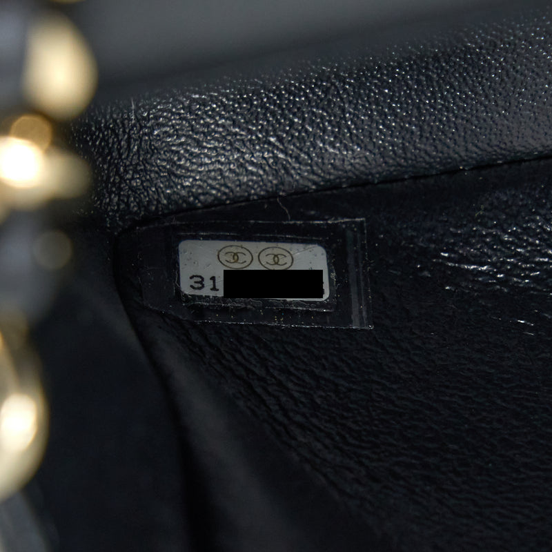 Chanel Mini Rectangular with Coco Bag Charm Limited Edition Lambskin Black LGHW