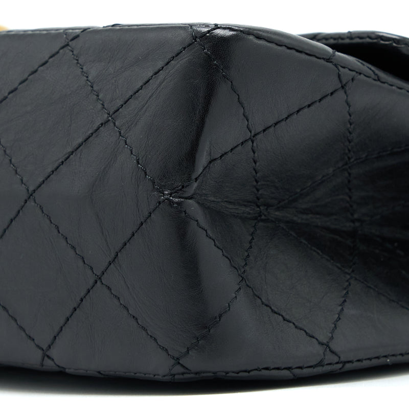 Chanel 2.55 227 Reissue Flap Bag Aged Calfskin Black GHW