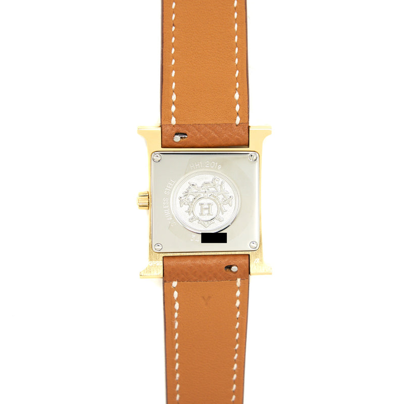 Hermes Heure H Watch 21mm Gold tone with Gold color strap year2021