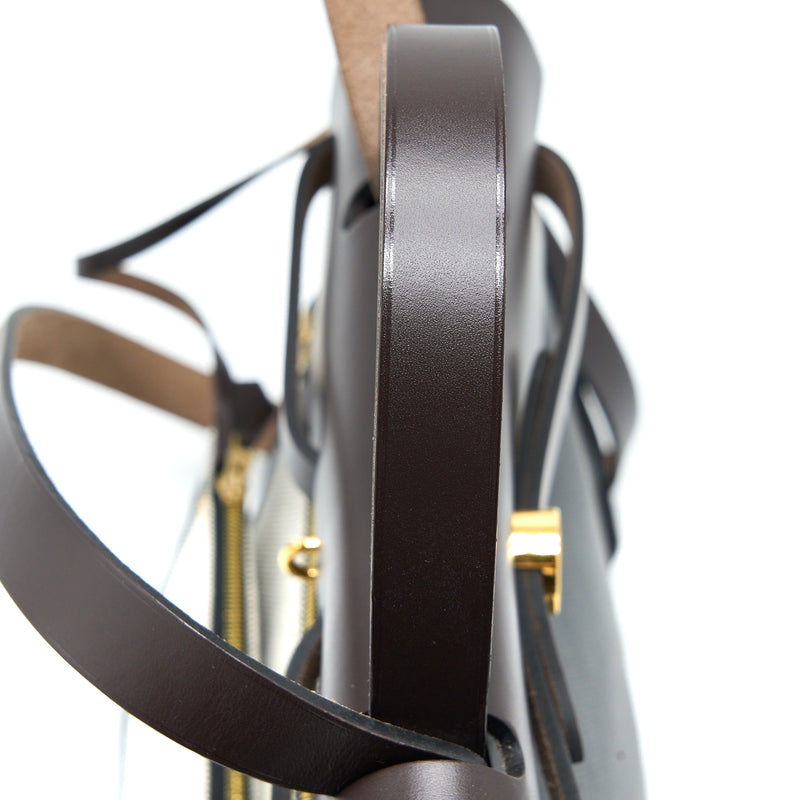Hermes Herbag 31 Berline Canvas Noir/Ecru-Noir/Ebene GHW Stamp Z