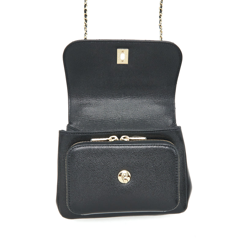 Chanel Small Business Affinity Caviar Black LGHW (Microchip)