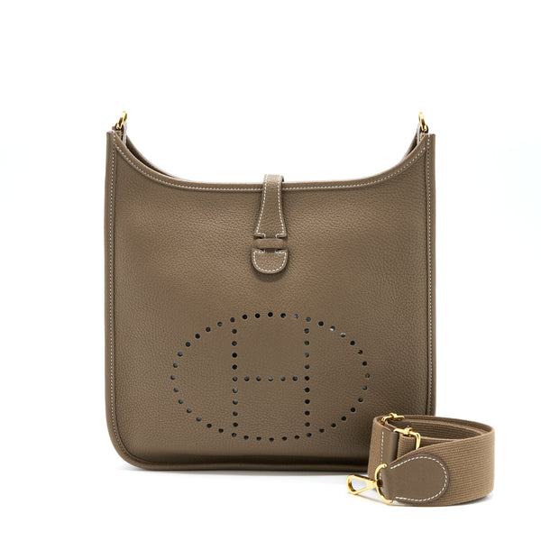 Hermes Evelyne 29 Clemence Etoupe GHW Stamp Z