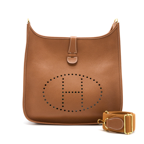 Hermes Evelyne 33 Clemence Gold GHW Stamp D