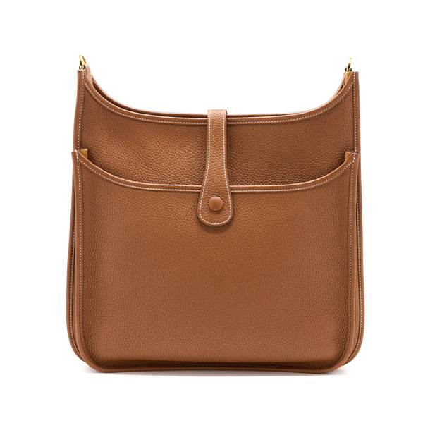 Hermes Evelyne 33 Clemence Gold GHW Stamp D