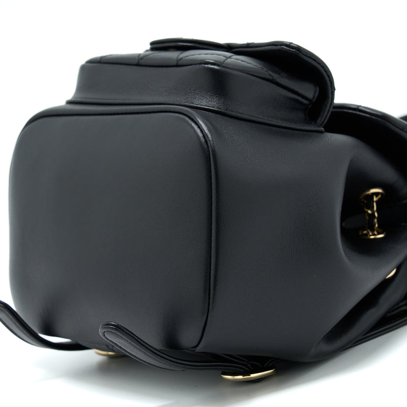 Chanel Duma Mini Backpack Lambskin Black LGHW (Microchip)