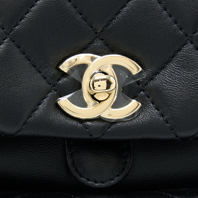 Chanel Duma Mini Backpack Lambskin Black LGHW (Microchip)