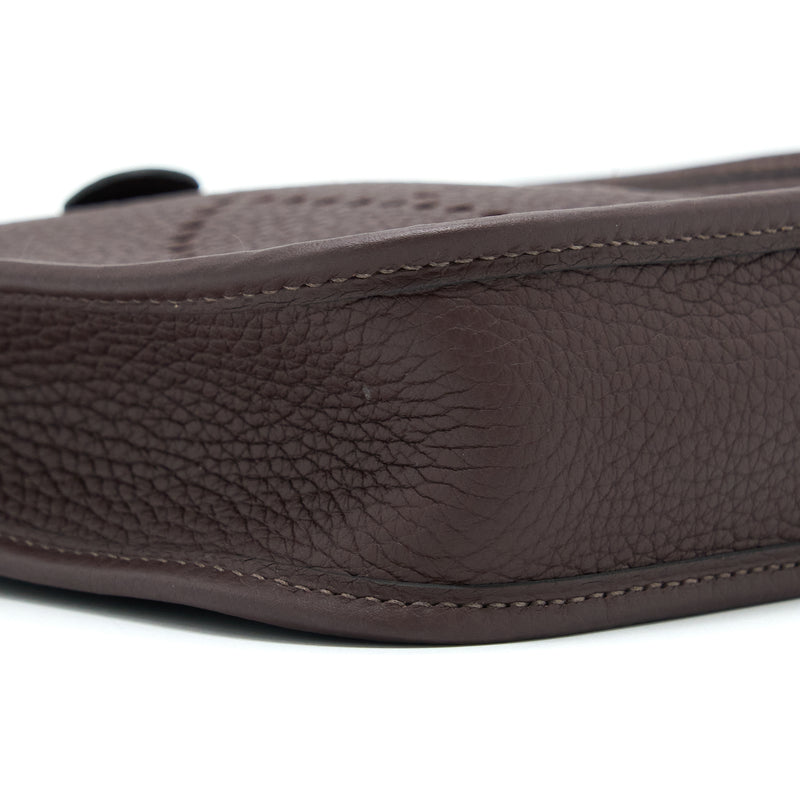 Hermes Mini Evelyne Clemence Rough H GHW With Multicolour Strap Stamp Z