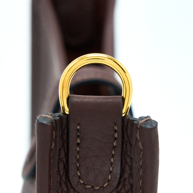 Hermes Mini Evelyne Clemence Rough H GHW With Multicolour Strap Stamp Z